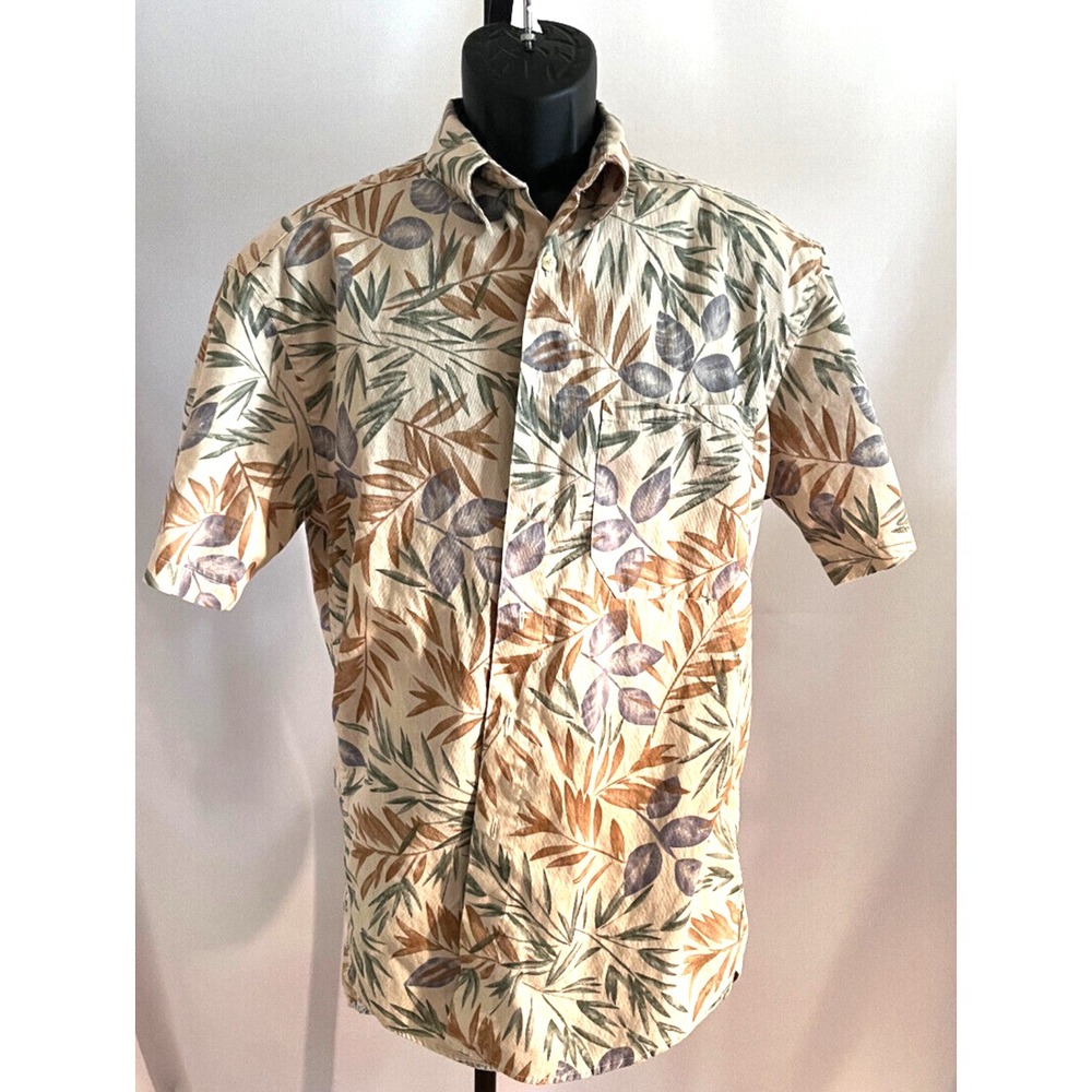 Mens Pendleton Shirt Hawaiian Camp Short Sleeve Floral Cotton Casual Size Small